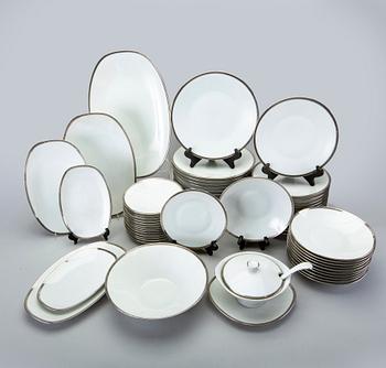 MATSERVIS, 61 delar, porslin, Hutschenreuther Hohenberg, 1900-talets mitt.