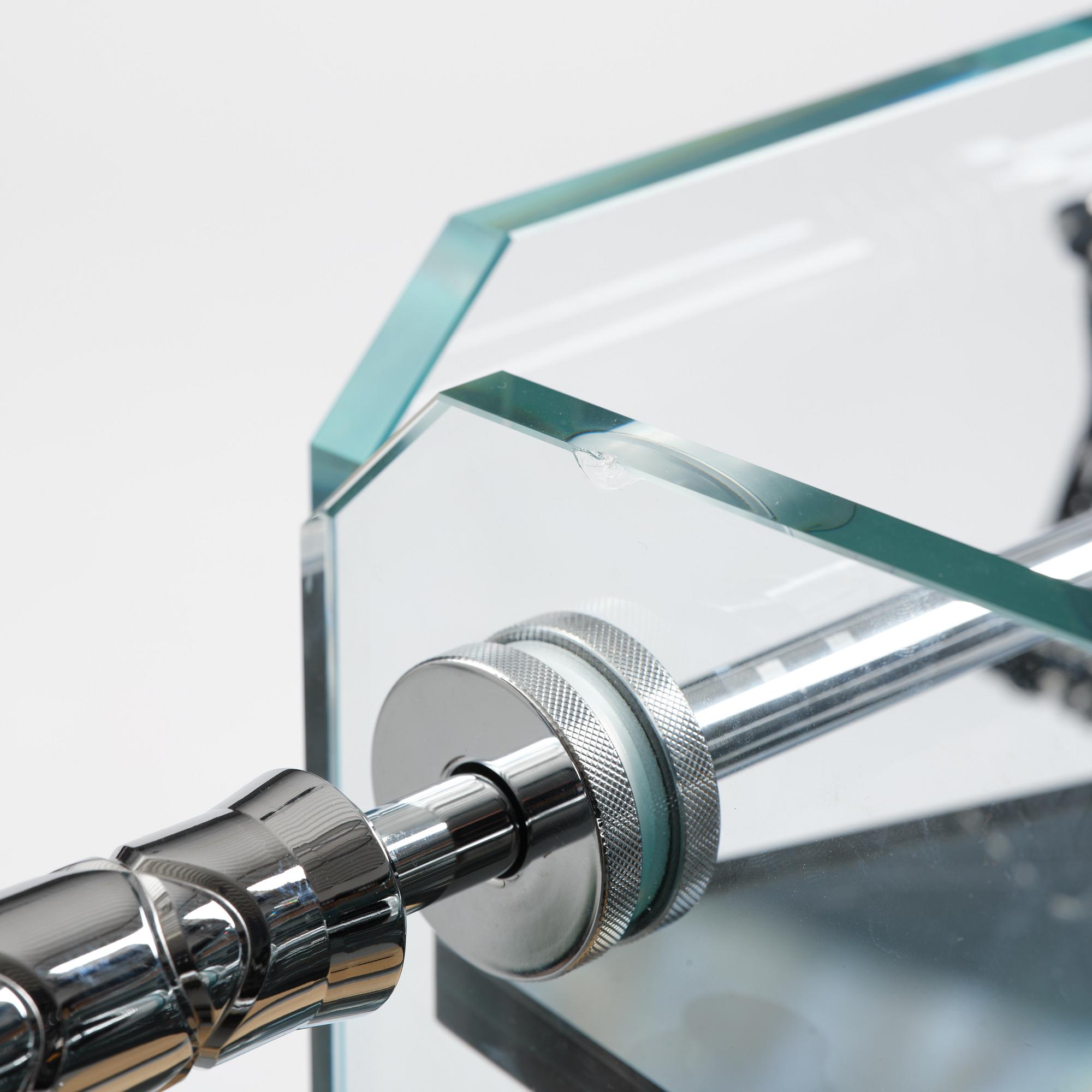 Adriano Design, foosball table, "Cristallino Classic", Teckell, Italy.