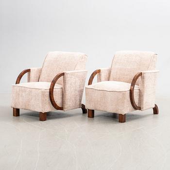 Armchairs, a pair, Art Deco, first half of the 20th century.