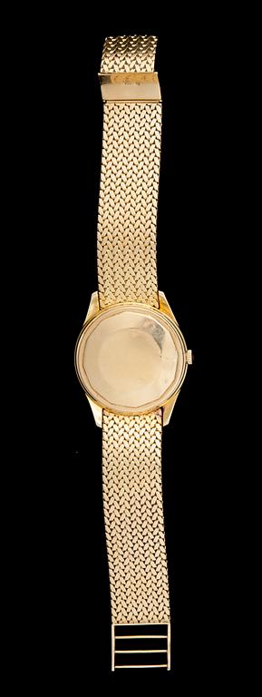ARMBANDSUR, herr, guld 14 k, Praesent Automatic. Armband 18k guld, totalvikt 90 g.
