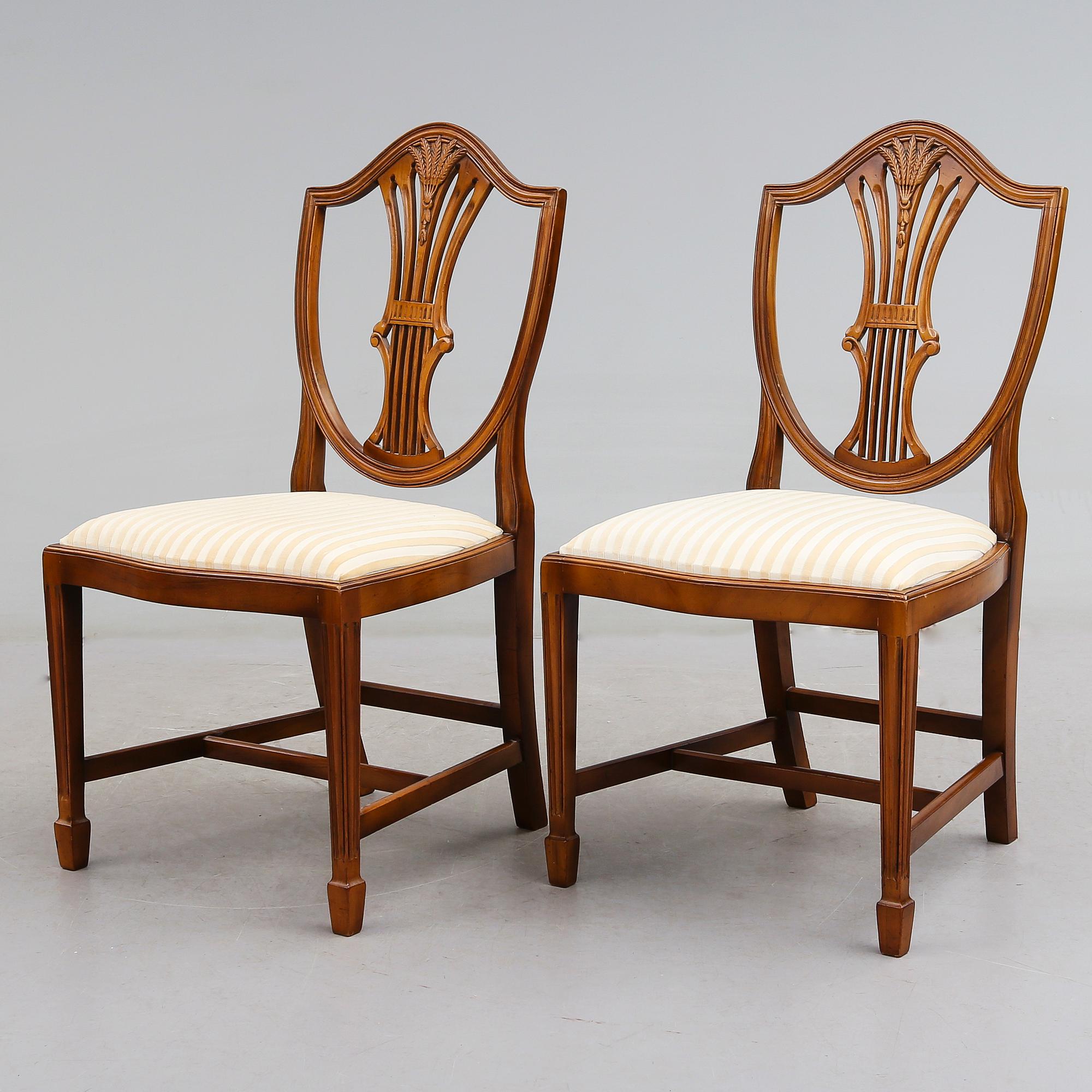 STOLAR, 10 st, G.T. Rackstraw, England, 1900-talets andra hälft.