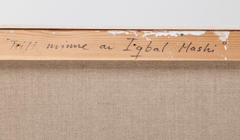 FRULS TILPO, triptyk, olja på duk, signerad och daterad 1995 på spännramen.