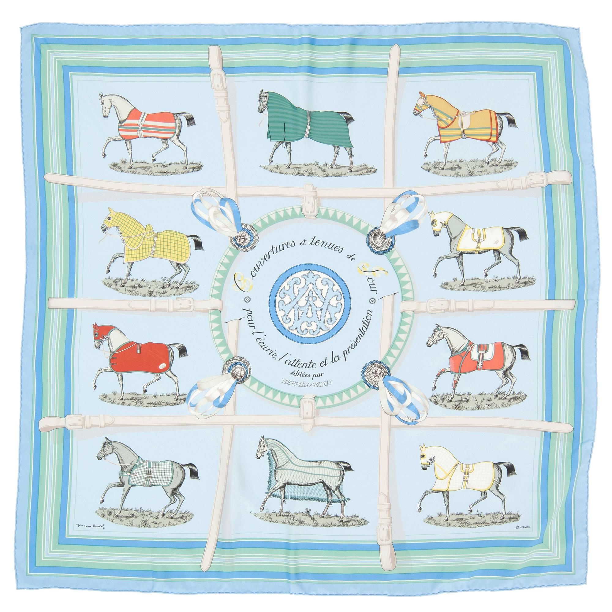 HERMÈS, scarf, "Couvertures et Tenues de Jour".