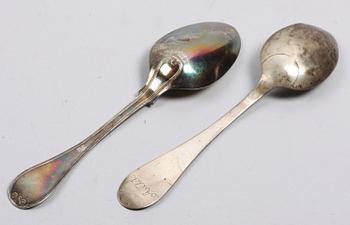 MATSKEDAR, 2 st, silver. 1800-tal.
