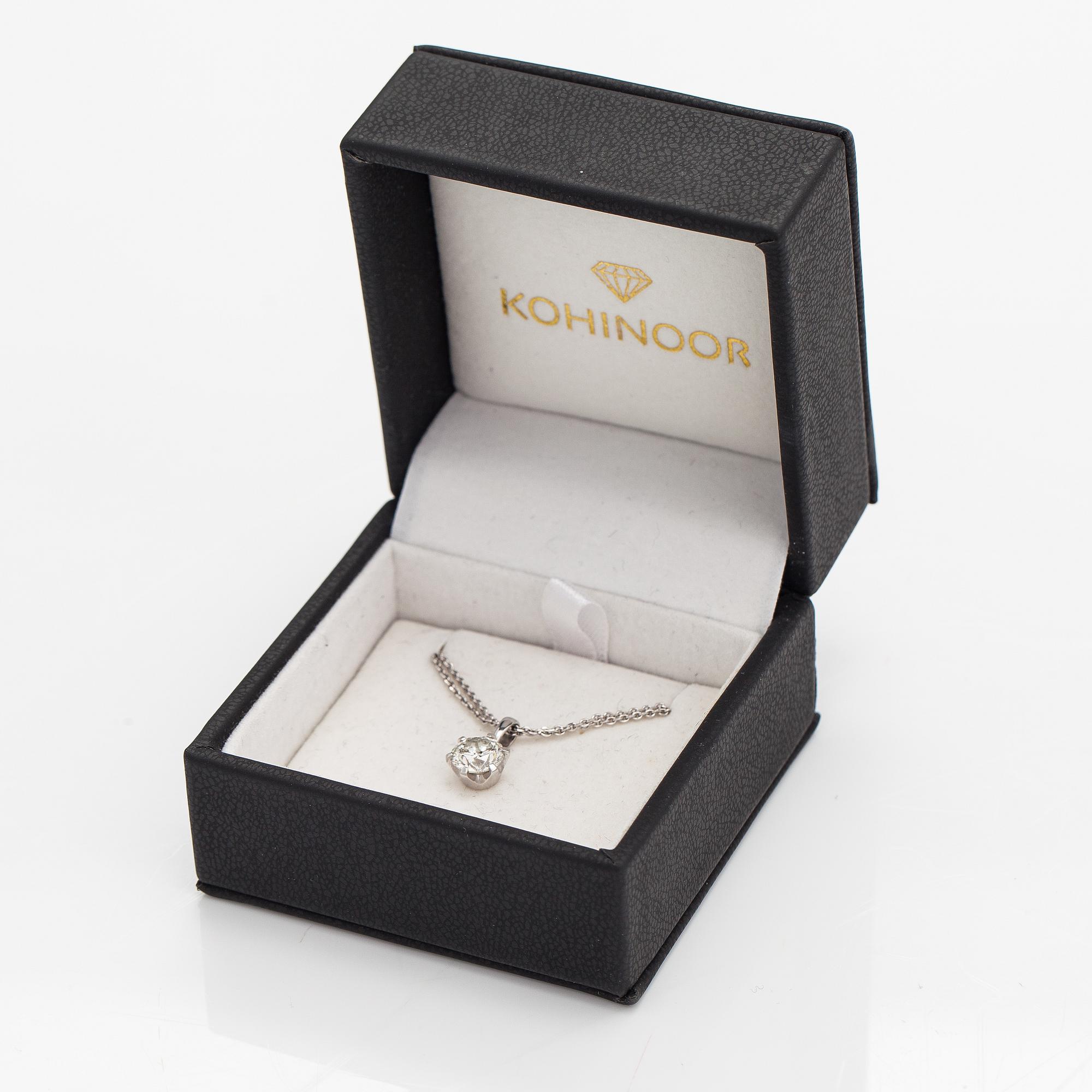 Kaulakoru, 18K valkokultaa, timantti n. 1.00 ct.