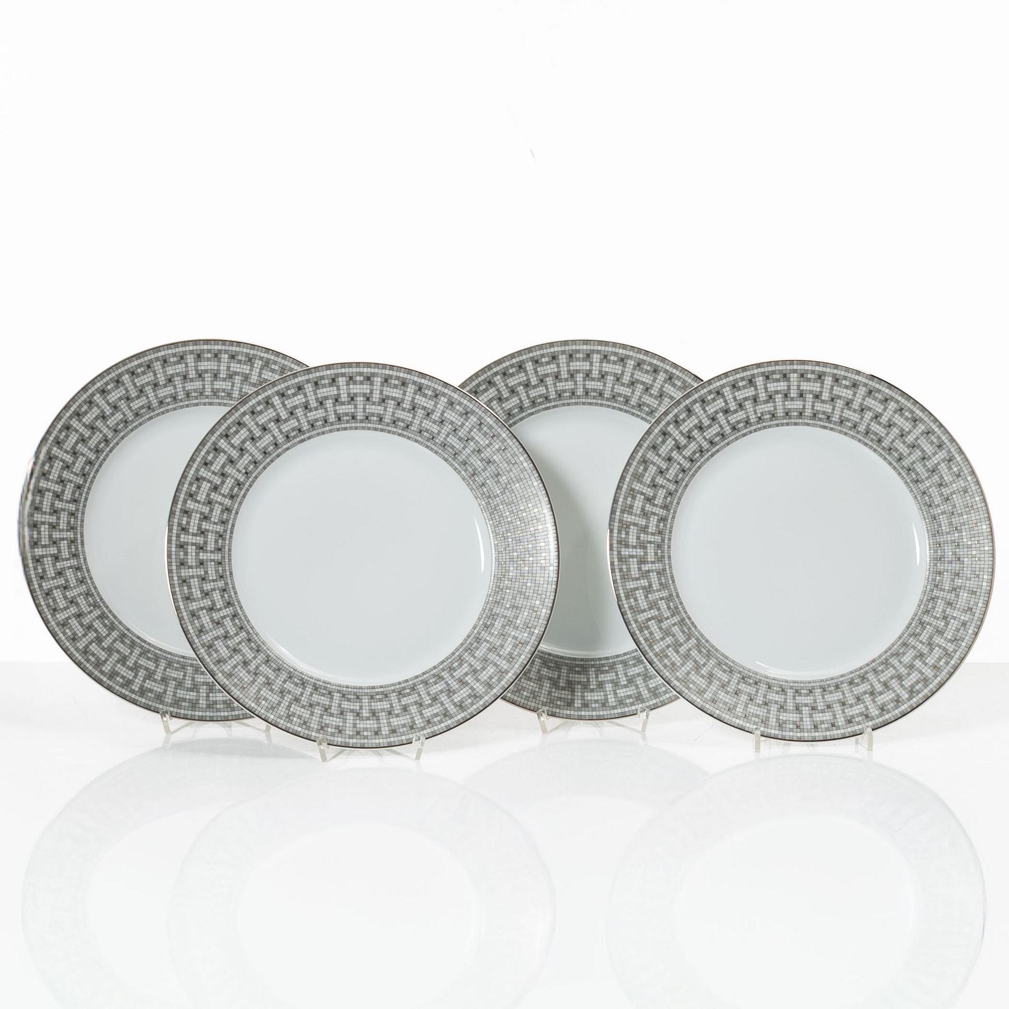 Hermès, plates, 4 pcs, "Mosaique au 24".