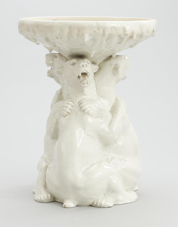 An Art Nouveau creamware centerpiece, Gustafsberg 1911.