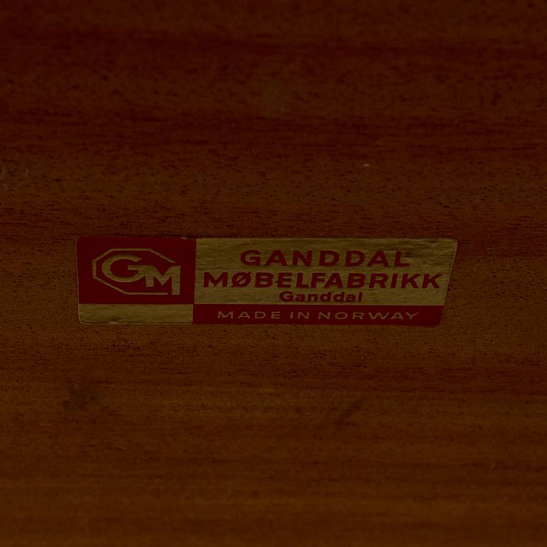 A teak coffee table by Ganddal Mobelfabrik Norway.