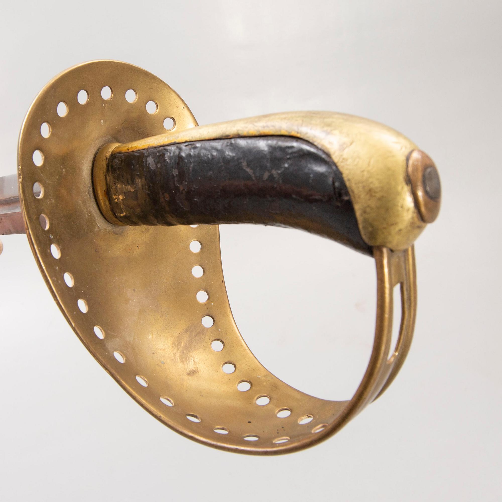 A Swedish cavalry sword 1893 pattern, with scabbard.