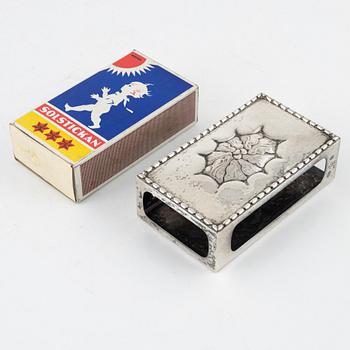 Georg Jensen, matchbox cover, silver, Denmark 1919.