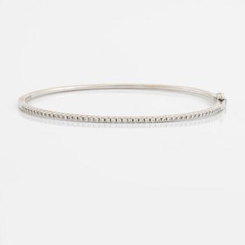 Brilliant cut diamond bangle.