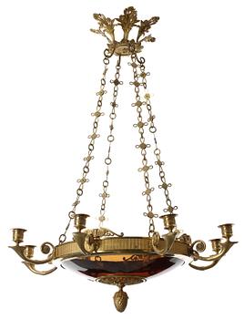 1166. A Russian Empire eight-light hanging lamp.
