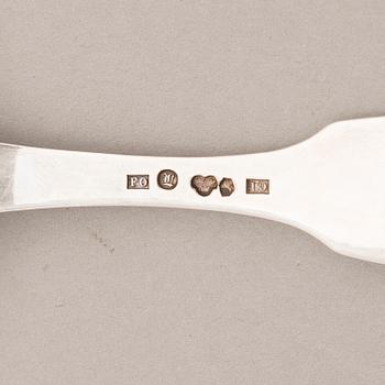 A 30-piece set of 'Torne River Valley' silver cutlery with engraved floral decoration, Sweden 1976-97.