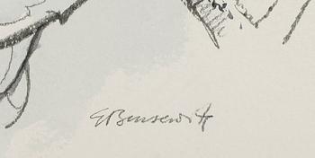 GUNNAR BRUSEWITZ, akvarell, signerad.