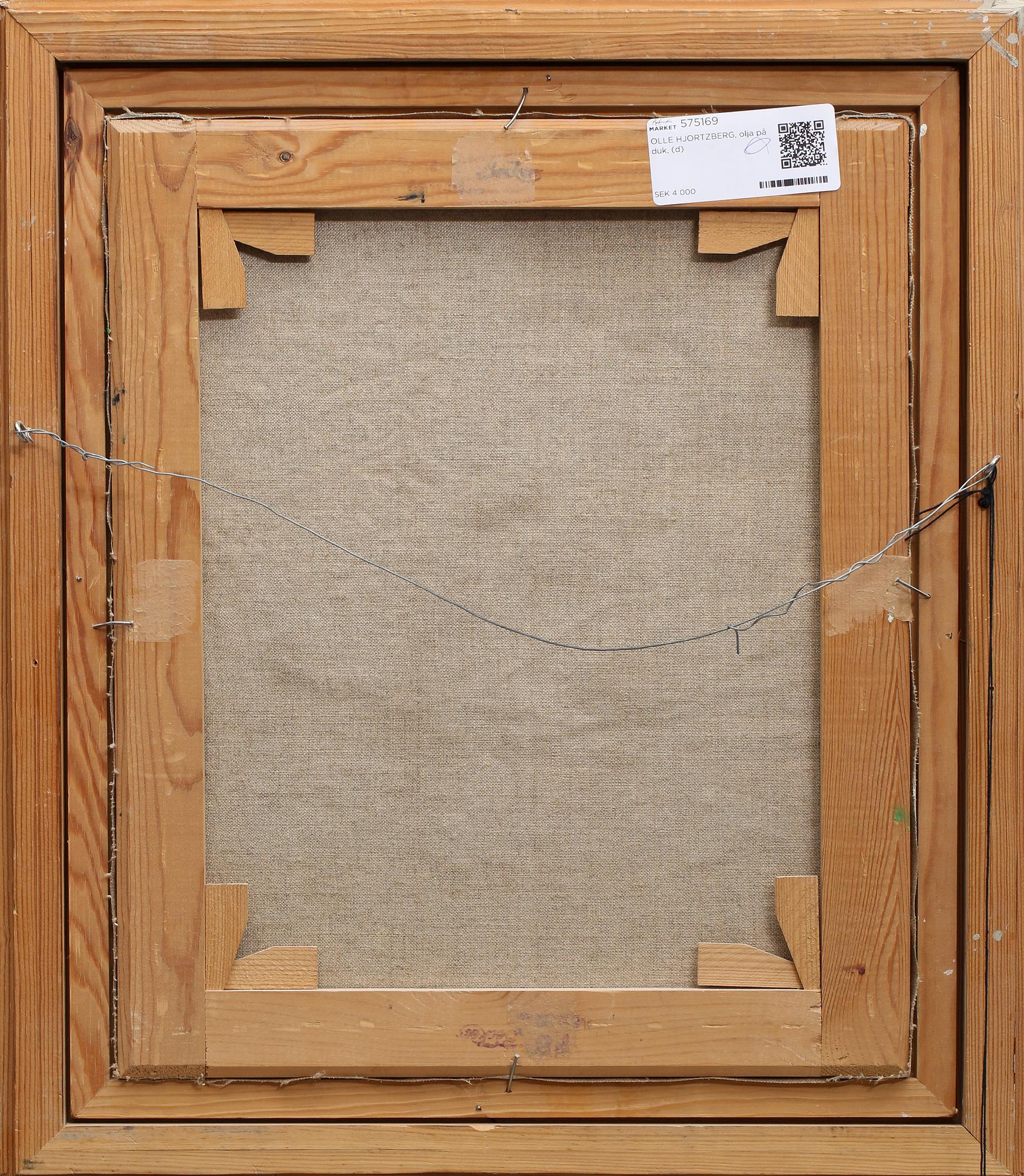 OLLE HJORTZBERG, olja på duk,