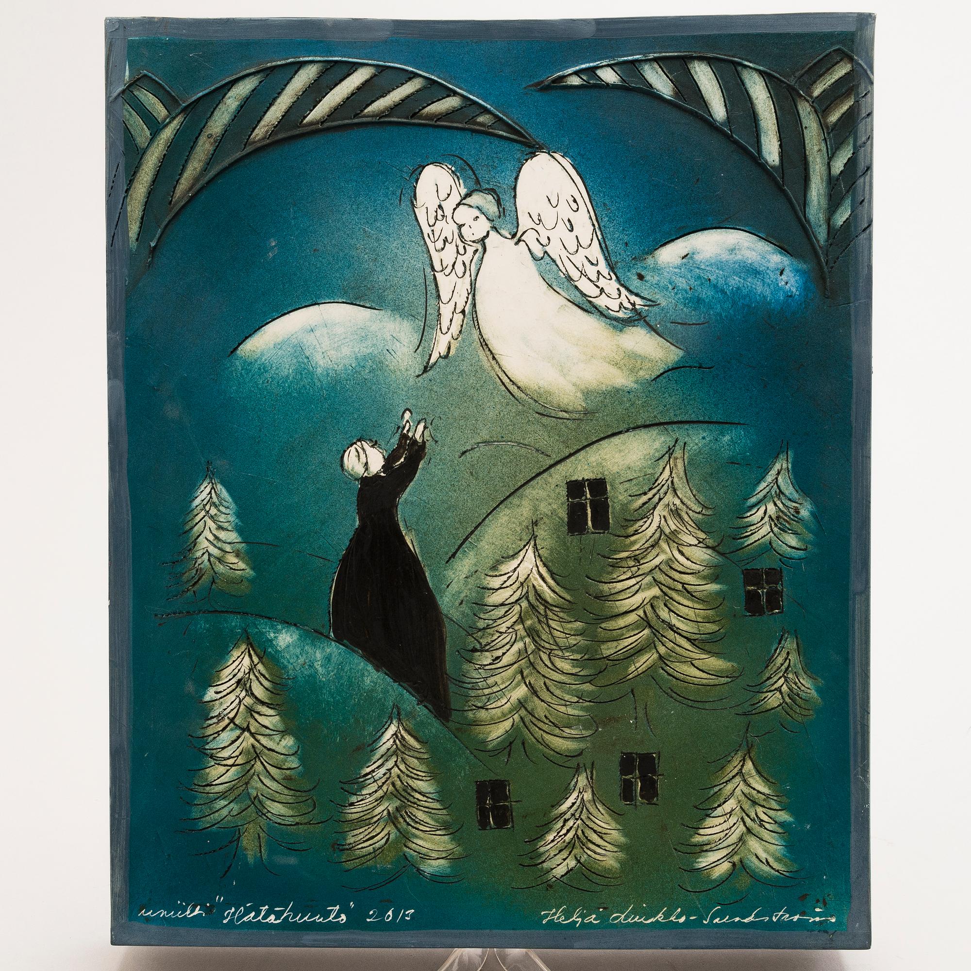 HELJÄ LIUKKO-SUNDSTRÖM, unik relief, signerad Heljä Liukko-Sundström 2013.