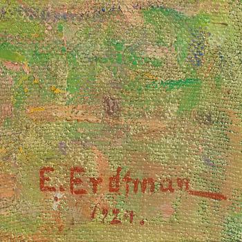 Elias Erdtman, olja på duk/pannå, signerad och daterad 1924.