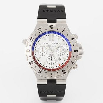 Bulgari, Diagono GMT, Flyback, wristwatch, 40 mm.