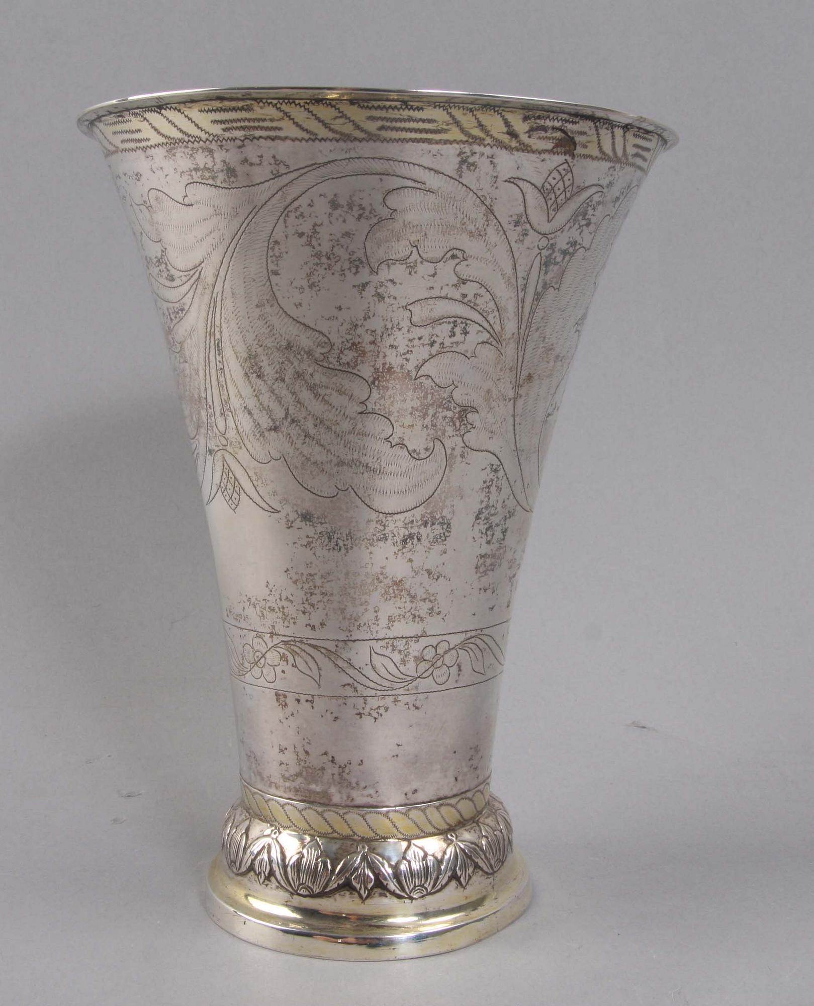 BÄGARE, silver, N. Sunding, Sundsvall, 1818.