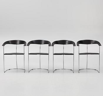 Armchairs, 6 pcs, "Ursula", Arrben, Italy, 1980s.