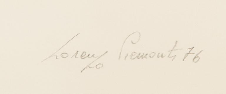 LORENZO PIEMONTI, litografi, 57/99, signerad och daterad -76.