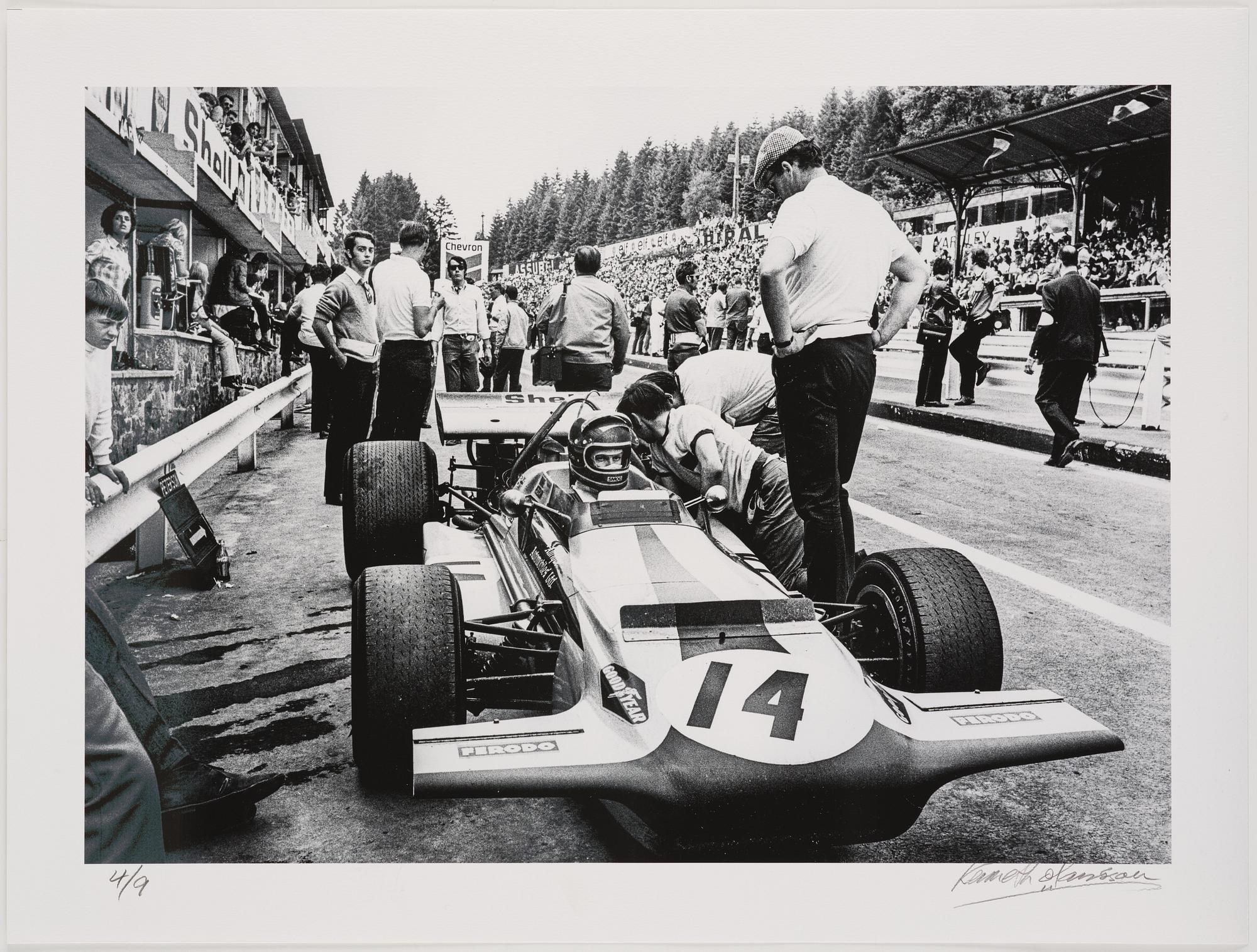 Kenneth Olausson, "Ronnie Peterson, March, i sitt andra F1-GP - Spa, Belgien, 1970".
