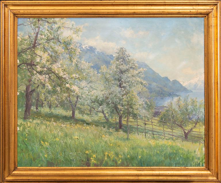 Peder Knudsen, a signed oil on canvas.