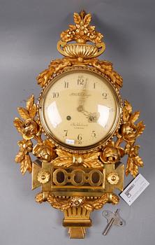VÄGGPENDYL, gustaviansk stil, FW Tornberg, Stockholm 1900-talets första hälft.
