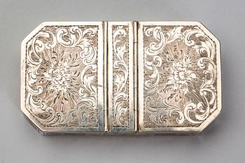 DUBBELDOSA, Ryssland, svenska importstämplar, silver, vikt 140 g.