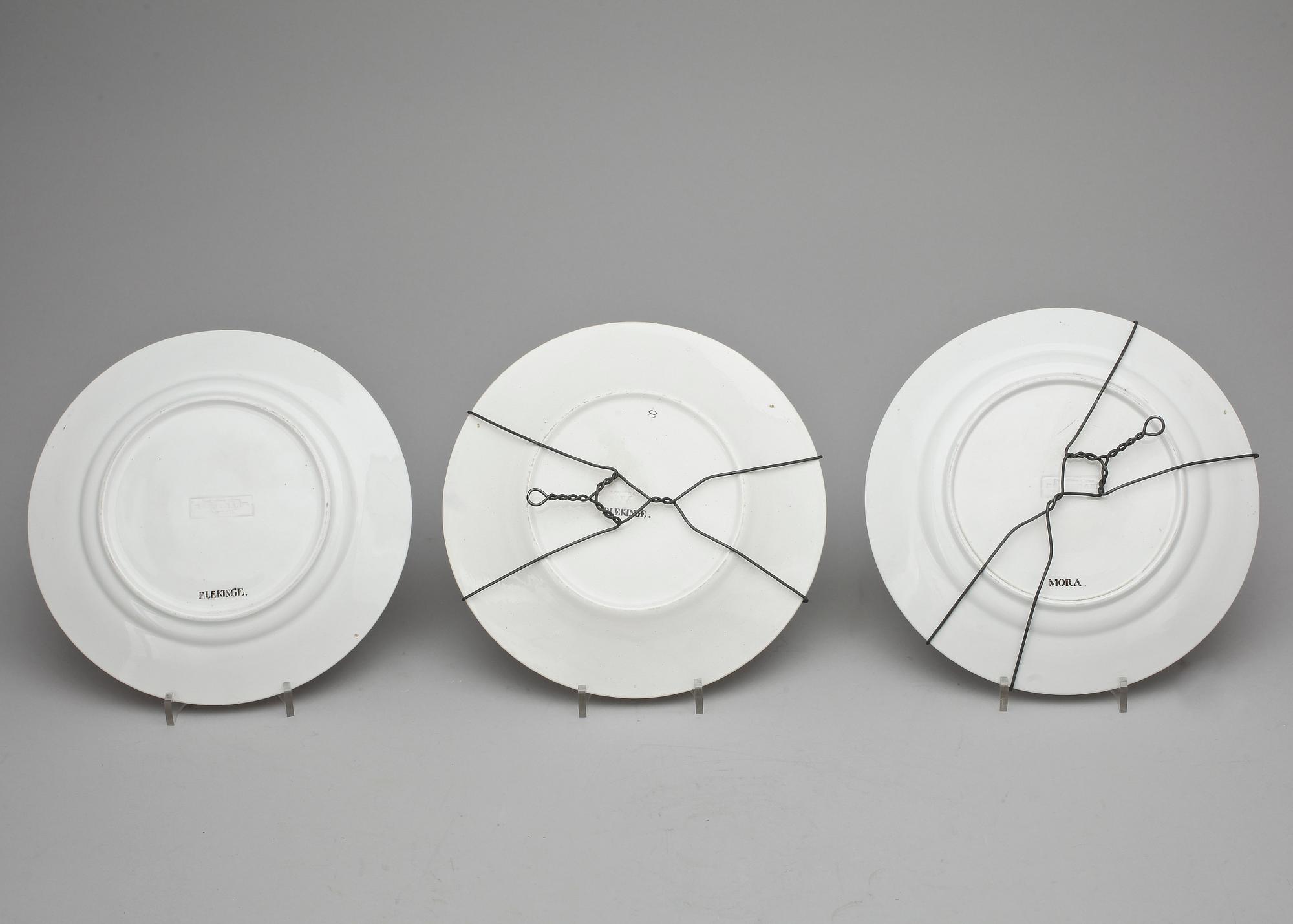 TALLRIKAR, 6 st, Ironstone China, stenporslin, Rörstrand, tidigt 1900-tal.