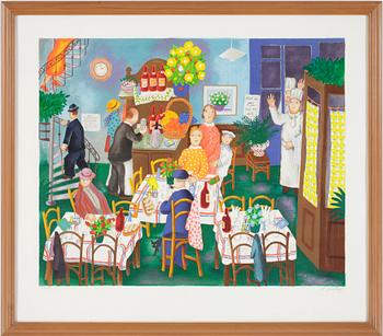 Lennart Jirlow · LENNART JIRLOW, färglitografi, sign o dat 1338/1999.