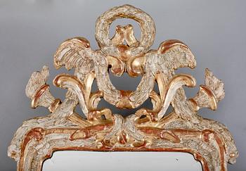 SPEGEL, gustaviansk, märkt  Johan Åkerblad, Stockholms hallstämpel, troligen 1770-tal.