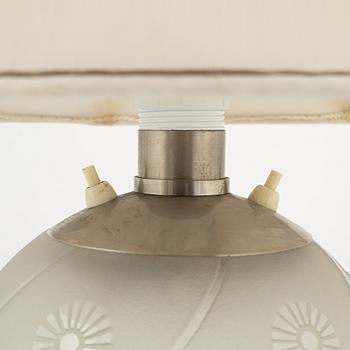 A 1930's/40's glass table lamp.