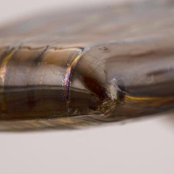 Oiva Toikka, iridecent glass sculpture, "Villihanhi", signed and numbered 594/1000 Nuutajärvi Finland.