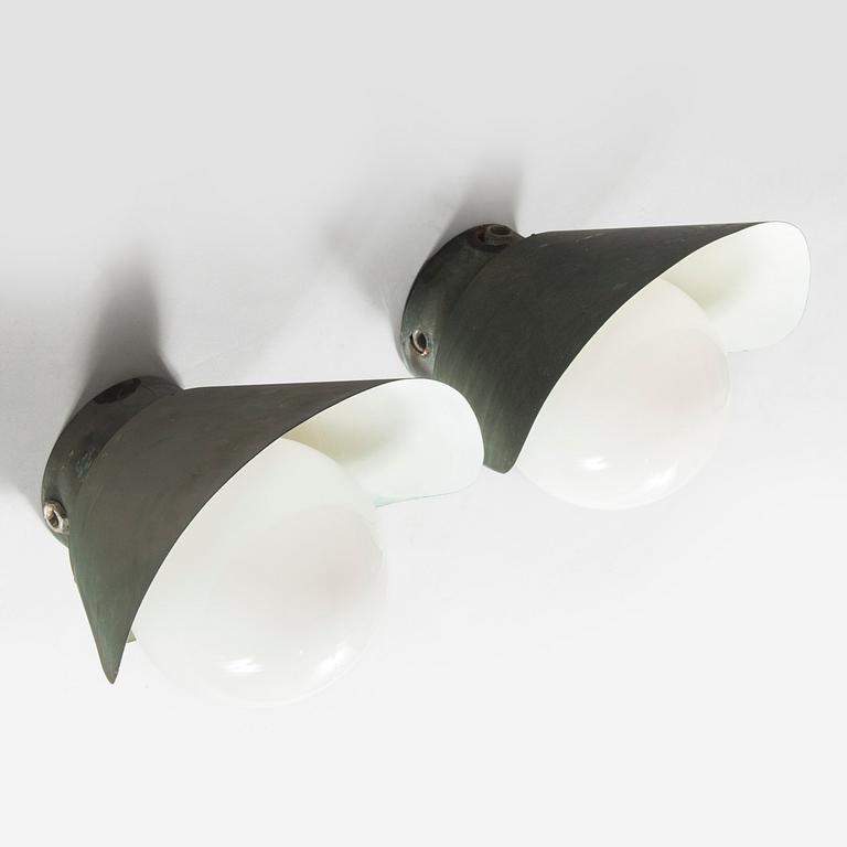 Paavo Tynell, a pair of mid-20th century '7309' out door lights/ wall lights for Idman Finland.