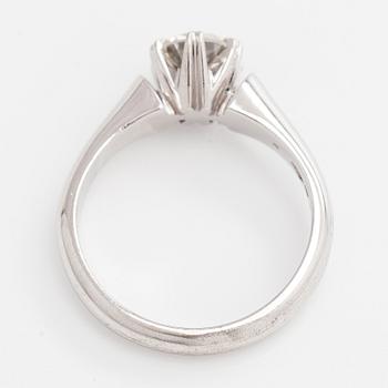 Ring, briljantslipad diamant 0,80 ct, 18K vitguld, Sandberg, Helsingfors 2003.