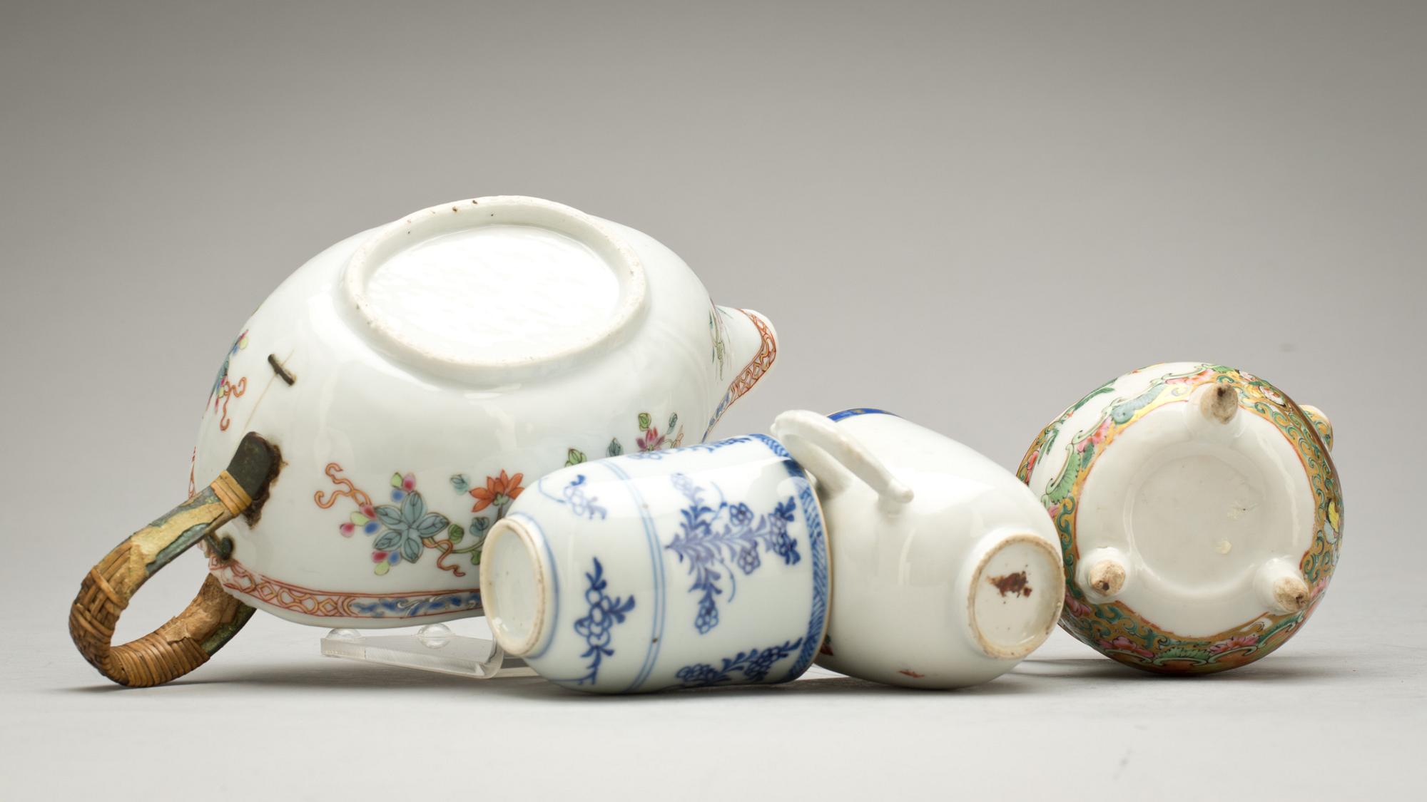 PARTI PORSLIN, 4 delar. Kina 1700/1800-tal.