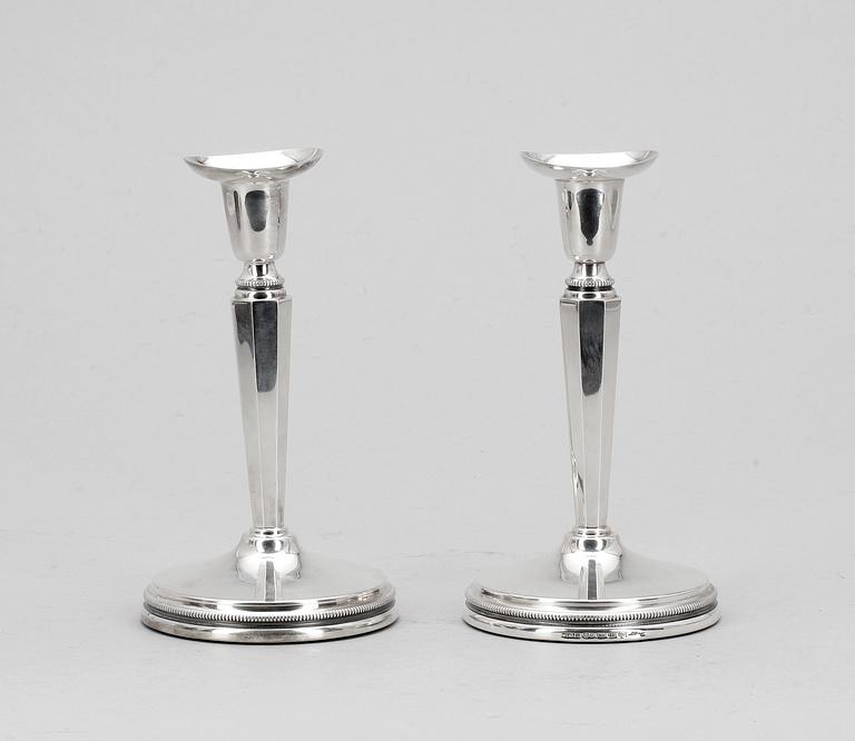 LJUSSTAKAR, ett par, silver, Löfman MEMA, Lidköping, 1993.