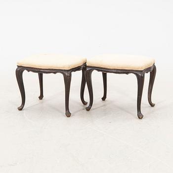 A pair of Louis XV style 19th century stools.