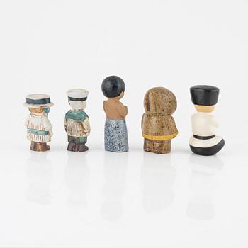 Lisa Larson, a group of eight figurines, Gustavsberg.