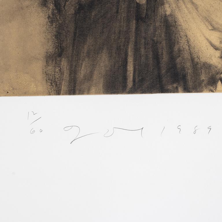 Jim Dine, etching with aquatint, signed and numbered 12/60, dated 1989.