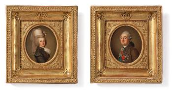 692. Adolf Ulrik Wertmüller, "Queen Marie-Antoinette" (1755-1793) & "King Louis XVI" (1754-1793) of France.