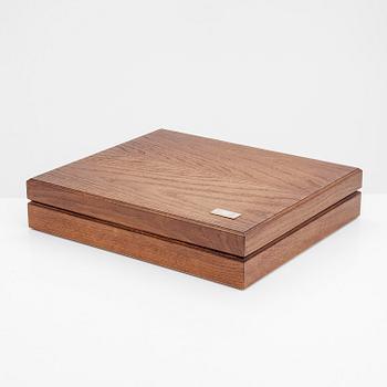 Bestickuppsättning, 35 dlr, silver, "Chippendale", Auran Kultaseppä, Åbo 1989.