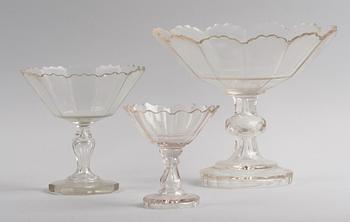 PARTI GLAS, 15 delar, sent 1800-tal.