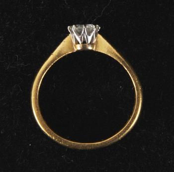 RING, 23K guld med briljant ca 0,25ct.