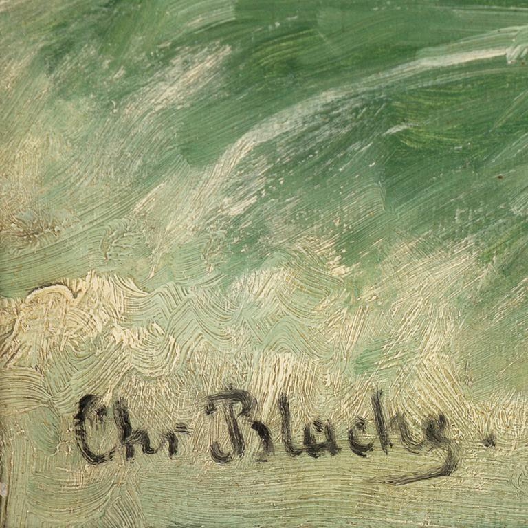 CHRISTIAN BLACHE, olja på duk, signerad.