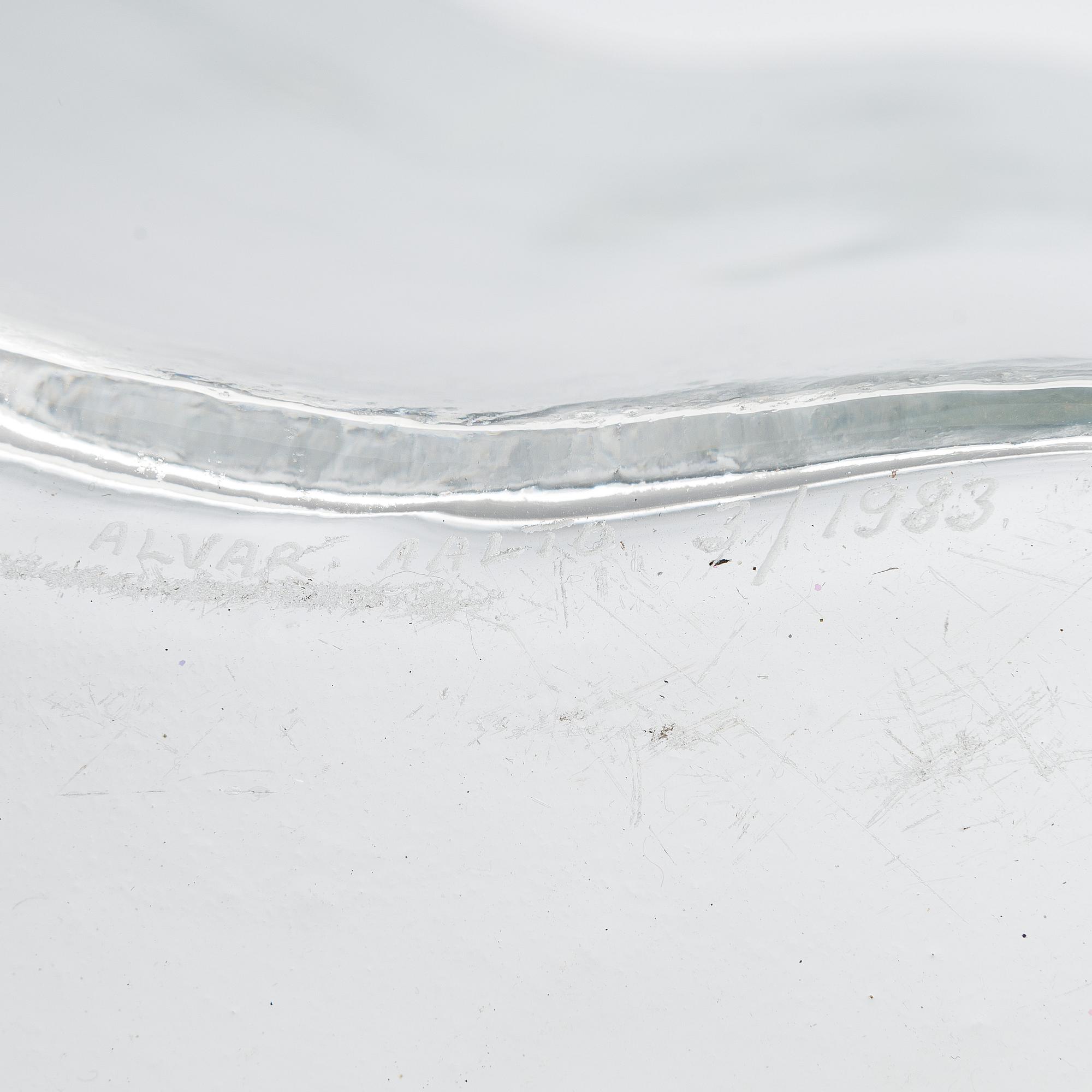 Alvar Aalto, a '3031' vase signed Alvar Aalto 3/1983.