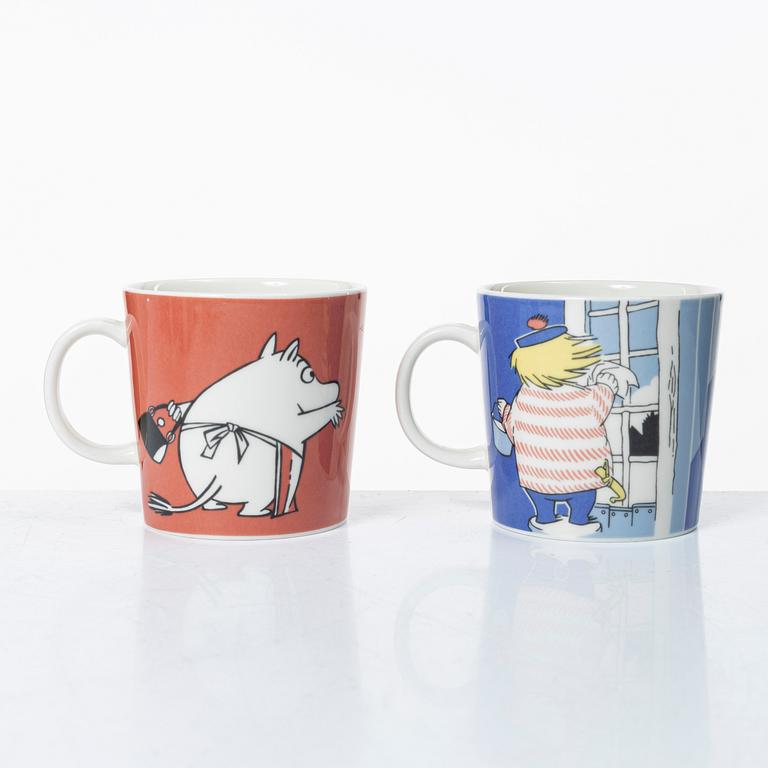 Arabia, 29 Moomin mugs, Finland.