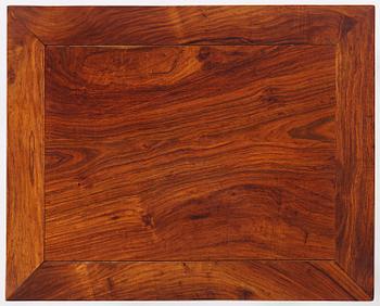 A Chinese huali square table with a lotus-leaf waist, 20th century.
