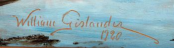 William Gislander, oil on canvas, signed and dated 1920.
